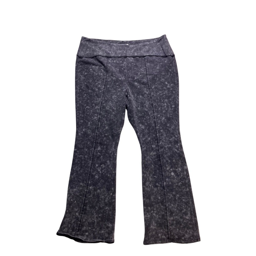 Vanilla Star Flare Leg Yoga Pants‎ Womens 3X Black Acid Wash  Y2K Boho